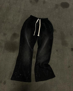 Factory Wholesale Men's Acid Washed Casual Breathable Eco-Friendly French Terry <b>Track</b> <b>Pant</b> <b>Baggy</b> Fit Custom Sweat <b>Pants</b> - Product Image 2