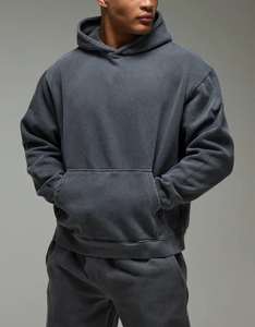 Conjuntos Deportivos con Capucha Unisex de Algodón 100% Lavado al Ácido, Transpirables, con Estampado Frontal, para Adultos, Primavera - Product Image 4