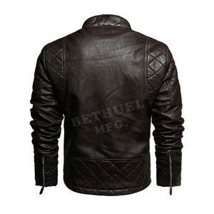 Chaqueta clásica de secado rápido para motorista, venta al por mayor, de cuero Pu, para motocicleta - Product Image 2