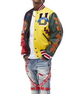 2025 nouveaux hommes Baseball veste hommes Design de mode vin rouge hommes Slim Fit collège université veste Baseball vestes - Product Image 1