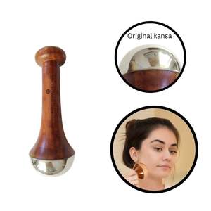 100% Pure Small Kansa Wand Tool for Facial <b>Massage</b> and Detoxification in Your Skincare Routine Original Indian Manufacture - Product Image 2