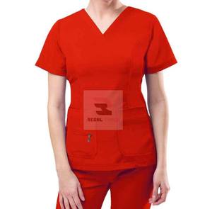 Mujeres Scrub Top cuello en V enfermera Hospital uniforme Unisex médico Tops - Product Image 2