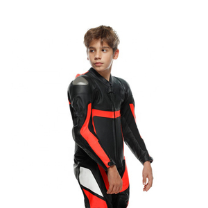 Combinaison de moto en cuir véritable pour enfants de marque personnalisée Combinaison de course personnalisée Vêtements de course automobile et de moto - Product Image 5