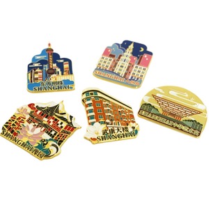 New Metal Magnetic Fridge Magnet Custom Logo Travel Souvenir Traditional Chinese Style - Product Image 4