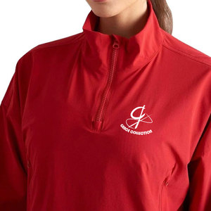 Top y pantalones cortos personalizados con media cremallera para mujer, conjunto de dos piezas, Panel de trabajo, estilo de bolsillo frontal, tela de lona, decoración Vintage - Product Image 5