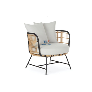 Chaise viable de barre de rotin de conception moderne faite main naturelle, haute chaise de rotin - Product Image 6