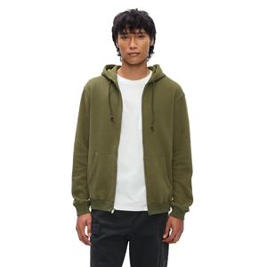 Sudadera con capucha de camuflaje Retro americano para hombre, chaqueta holgada de punto de algodón con cremallera superior, estilo informal negro sólido de otoño - Product Image 2