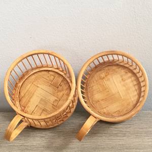 Best Selling Dinner <b>Decor</b> Bamboo Holders for Cups Dinning <b>Table</b> <b>Accessories</b> Glass Cover and Cup Holder - Product Image 3