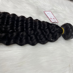 APOHAIR Raw-Extensions de cheveux vietnamiens noirs vierges Remy de 26 pouces sans couture ondulés profonds à clipser - Product Image 6