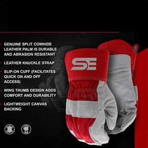 Gants en cuir de camouflage personnalisables de haute qualité avec caractéristiques de sécurité respirantes Mitaines de marque privée pour paysages décontractés d'hiver - Product Image 5