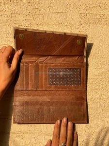 ใหม่กระเป๋าสตางค์หนังแฮนด์เมดแท้แบบใหม่สำหรับผู้หญิงกระเป๋าสตางค์แบบบางกระเป๋าสตางค์หนังสแนปหนังขนสัตว์กระเป๋าสตางค์หนังวัวแท้ - Product Image 6