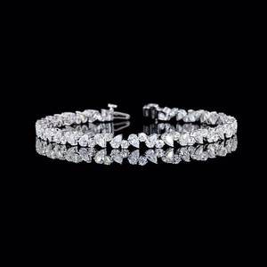 Tự nhiên moissanite kim cương hình quả lê Tennis Vòng đeo tay Crafted với lê cắt đá xác định Ân Sủng vẻ đẹp và lâu dài rực rỡ - Product Image 1