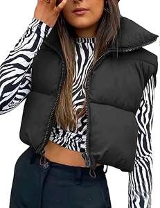 Vente directe d'usine Meilleures ventes Veste d'hiver décontractée pour homme Vêtement d'extérieur de haute qualité Respirant Fermeture éclair personnalisée Col en V Gilet matelassé 100% - Product Image 6