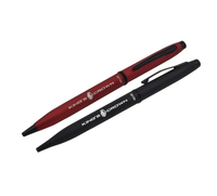 Stylos à bille avec logo personnalisé Qualité industrielle Combinaison bleu marine noir Largeur d'écriture de 0.5mm Stylo promotionnel en métal Logo personnalisé