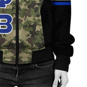 Chaqueta de Satén Premium Azul y Blanca para Mujer de la Hermandad Zeta Phi Beta 1920, Ropa Griega, Bordado con el Escudo ZPB, Ropa Universitaria - Product Image 6