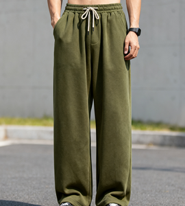 Pantalon homme personnalisé 100% coton, pantalon de sport ample, jambe droite, pantalon décontracté pour homme, pantalon de jogging, pantalon de survêtement délavé pour l'hiver 2026 - Product Image 6