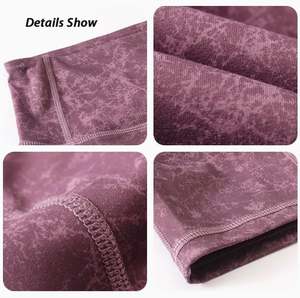 Shorts de yoga personnalisés pour femmes vêtements de sport Shorts de sport imprimés par tie-dye élégants Jogging extensible en gros avec poches - Product Image 5