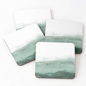 Gran oferta, posavasos antideslizantes sostenibles, posavasos cuadrados para taza de té, alfombrilla de escritorio, posavasos de resina con aislamiento de madera y pizarra, regalo superventas de epoxi - Product Image 1