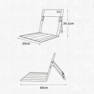 เก้าอี้กลางแจ้งแบบพับได้ทำจากผ้าอ๊อกซ์ฟอร์ดมีพนักพิงปรับได้สำหรับตั้งแคมป์ชายหาดใช้งานกลางแจ้ง - Product Image 5
