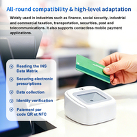 Escáner de Código de Barras de Escritorio CMOS QR de FUWEI, Escáner de Megapíxeles, Lector de Código QR y NFC 2 en 1, Terminal POS, Impresión de Logotipo Gratuita