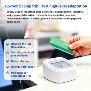 <span class=keywords><strong>Lecteur</strong></span> de cartes intelligentes et scanner de codes-barres 2-en-1 FUWEI A820, NFC RFID USB Plug and Play pour banques, EID, soins de santé, POS, OEM - Product Image 4