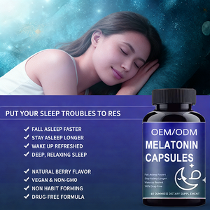 Cápsulas Veganas de Melatonina para Dormir, Sabor a Bayas, Natural, Sin OMG, Sin Fármacos, para Adultos, para Dormir Rápido y Despertar Revitalizado - Product Image 2