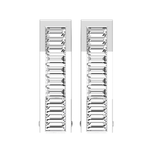 Boucles d'oreilles en diamant taille baguette blanc cultivé en laboratoire certifié IGI, or massif 9 carats, clarté VS1, 1,07 carat, bijoux élégants d'exportateur indien - Product Image 2