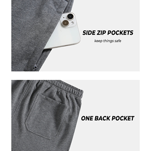 Pantalones cortos de gimnasio transpirables para entrenamiento físico para hombre, pantalones cortos elásticos de secado rápido 100% de algodón de Color sólido para hombre - Product Image 3