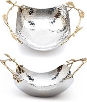 Ensemble de bols et plateaux décoratifs de luxe modernes en laiton et acier, personnalisables, multi-pièces, style Mid-Century Modern