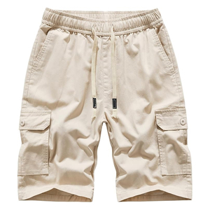 Joggers Men's Cargo <b>Shorts</b> Elastic Waist Drawstring Summer Casual Cotton Twill Work Breathable Solid Embroidered Knitted - Product Image 3