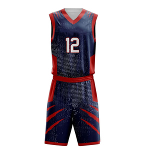2025 personnalisé professionnel Sublimation réversible noir et rouge maillot de basket-ball chemise de basket-ball uniformes de basket-ball - Product Image 2