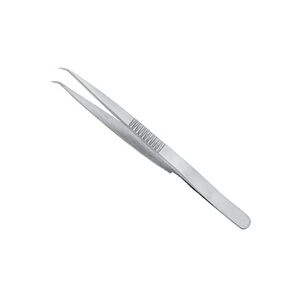 Pinzas para Extensión de Pestañas Mega Volumen |   Pinzas Anchas Dentadas y Lisas con Punta de Fibra para Extensión de Pestañas, Bañadas en Oro - Product Image 1