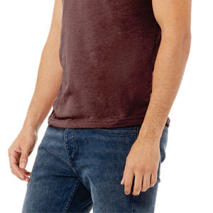 Airlume – T-Shirt à manches courtes 52% en coton peigné et à anneau, 48% polyester 32 simple 4.2 oz marron, kaki unisexe CVC - Product Image 5