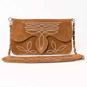 Nouveau sac en cuir suédé tendance botte en cuir occidental de Bohème sac fourre-tout design cousu fabricant en gros d'Inde - Product Image 2