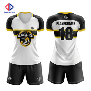 เสื้อฟุตบอลผู้หญิงทรงเข้ารูป พิมพ์ลายแบบซับลิเมชั่น ระบายอากาศได้ดี ผลิตจากโพลีเอสเตอร์ สำหรับกีฬาแข่งขัน ออกแบบลายด้านหน้า - Product Image 4