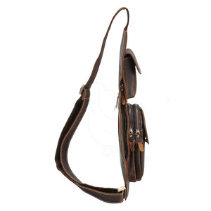 Black Men's Fashion Chest Sling Bag Custom Logo Crossbody Sport pouch Waist Vertical Hiking Fanny Bag Men Travel - Product Image 2