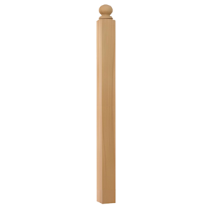 Alta calidad 4004B Red Oak Newel Post Durable Elegante OEM ODM Fabricante Soporte para cualquier escalera Post bacony - Product Image 1