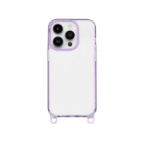 Coque transparente antichoc en TPU et PC avec anneau détachable et fonction bandoulière, design antichoc et protection de rebord surélevé pour