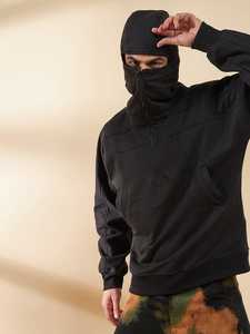 350gsm Wholesale Fashion 100% Cotton Oversized Fit Drop Shoulder & <b>Zipped</b> Closure <b>Black</b> Baggy Zipper <b>Hoodie</b> High Quality Men - Product Image 4
