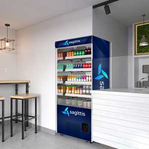 Réfrigérateur de vente au détail en plein air, type « Grab and Go », 19,6 pi³ Pieds Acier inoxydable (KM-CDA-18C-SS) 35,3 pouces. Refroidisseur d'air en verre certifié ETL - Product Image 4