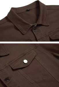 Veste en jean pour homme de haute qualité, pour l'hiver et les activités de plein air, tissu 100% coton épais, style streetwear oversize pour homme - Product Image 4