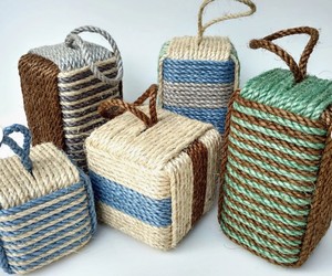 Décor nautique, bouchon de porte à nœud de singe, couleurs naturelles ou teintes - Product Image 1