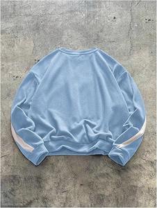 เสื้อสเวตเตอร์ผู้ชายสำหรับฤดูหนาว, เสื้อสเวตเตอร์คอกลมแขนยาวทรงหลวมมีฮู้ดลายดิจิตอลหลายแบบผ้าฝ้ายโพลีเอสเตอร์ - Product Image 3