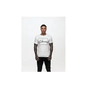 Camiseta 2023ใหม่ Spandex ผู้ชายเสื้อยืด Slim Fit ยาวโค้ง Hem กล้ามเนื้อ Slim 100% Cotton T เสื้อผู้ชาย Vintage พิมพ์3D Am - Product Image 1