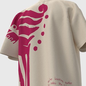 T-shirt surdimensionné à manches courtes en coton 100% de haute qualité, séchage rapide, col uni, coupe ample, impression graphique personnalisée - Product Image 4