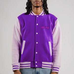 Chaqueta Universitaria de Béisbol Vintage con Mangas de Cuero y Parches de Chenilla Bordados Personalizados OEM 2026 para Hombre - Product Image 6