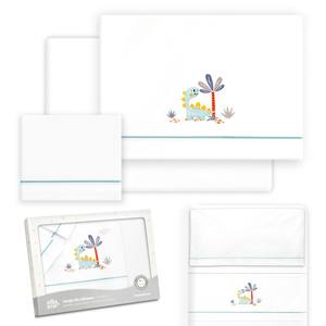 ผ้าปูที่นอนเด็ก ลายไดโนเสาร์-ปาล์มเมอร์ 3 ชิ้น ผ้าฝ้าย 100% สำหรับเตียงเด็ก/เปลเด็ก แบบทอ - Product Image 1