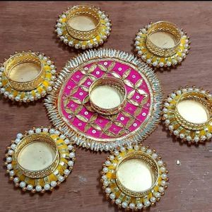 Tapis de rangement complexe multicolore pour décoration festive-Design indien traditionnel-Idéal pour les bougeoirs et la décoration - Product Image 6