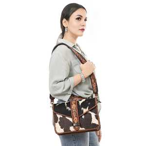 NAVAJO กระเป๋าสะพายหนังวัวสไตล์ตะวันตกสไตล์โบฮีเมียน, กระเป๋าเครื่องมือหนังสไตล์ตะวันตกสไตล์โบฮีเมียน - Product Image 3