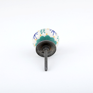 Bouton multicolore de forme ronde en céramique | Poignée de tiroir décorative pour armoires, commodes et placards - Product Image 3